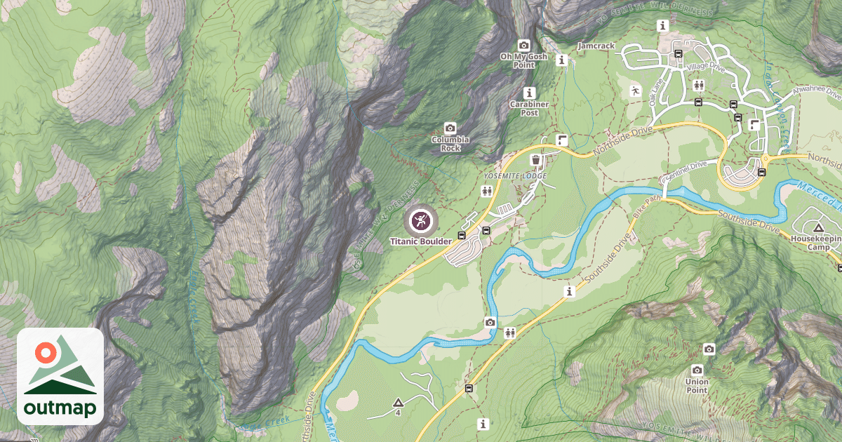 Map of Titanic Boulder