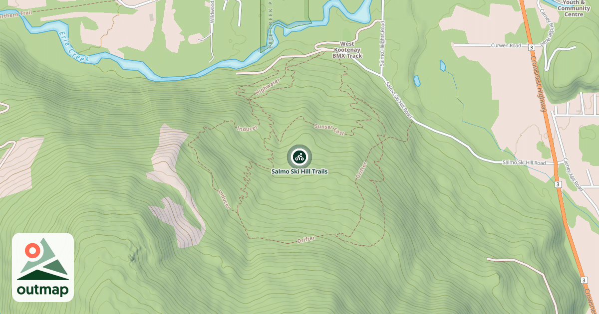 Map of Salmo Ski Hill Trails