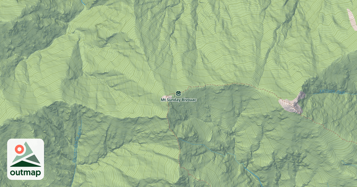 Map of Mt Sunday Bivouac