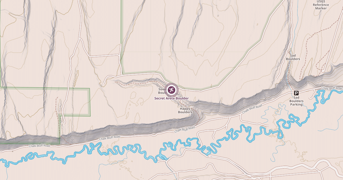 Map preview of Secret Arete Boulder