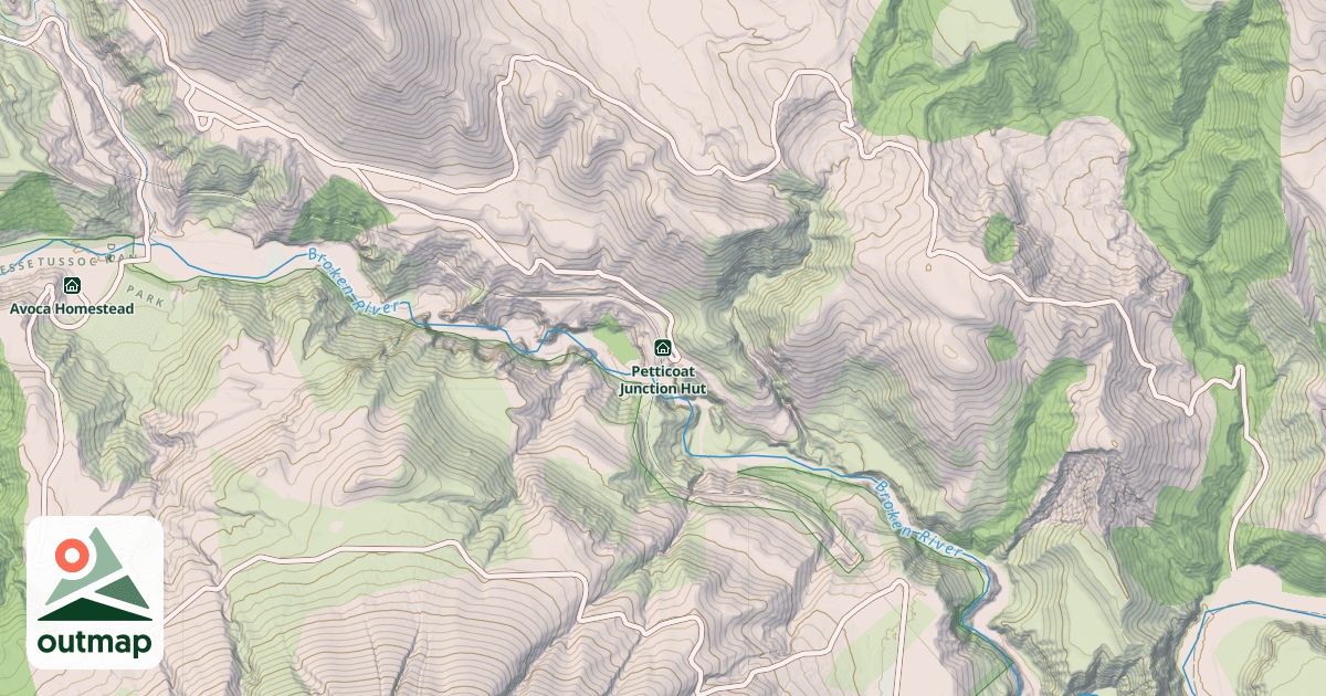 Map of Petticoat Junction Hut