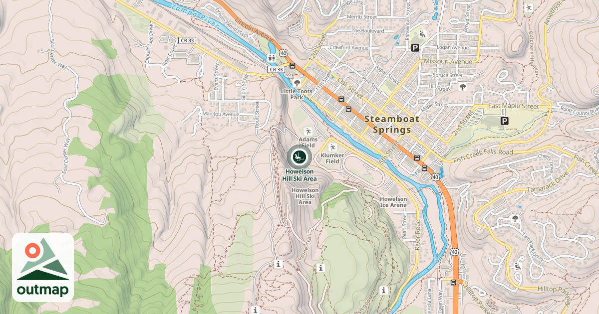 Map of Howelson Hill Ski Area