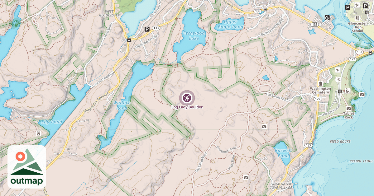 Map of Log Lady Boulder
