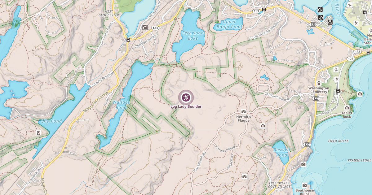 Map preview of Log Lady Boulder