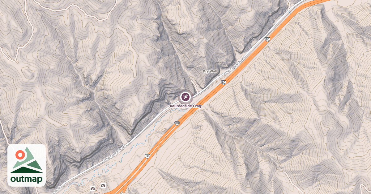 Map of Railroadside Crag