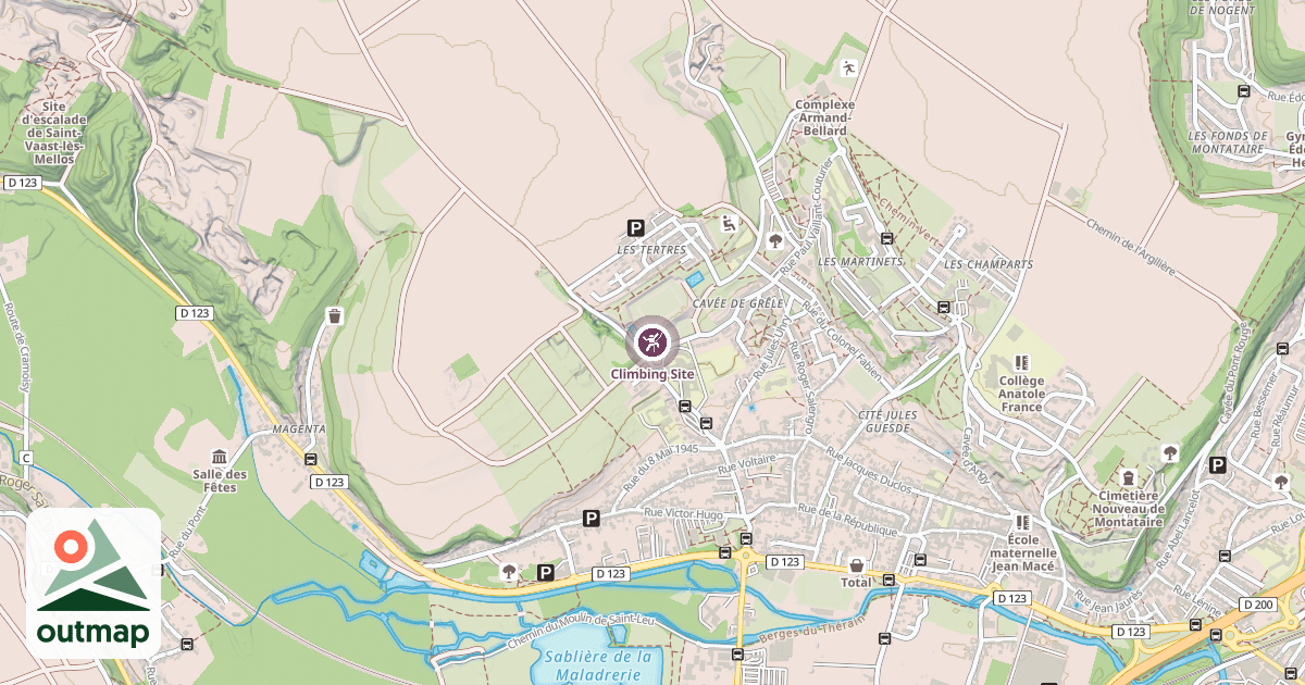 Map of Climbing Site