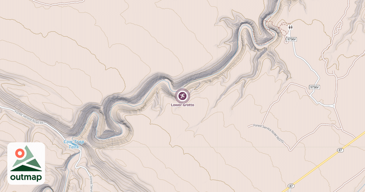 Map of Lower Grotto