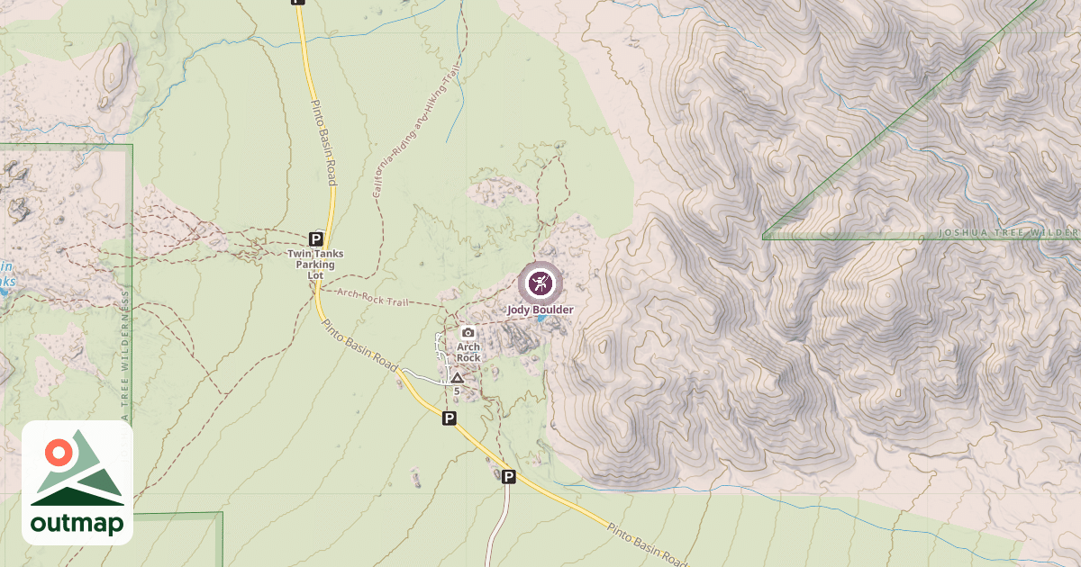 Map of Jody Boulder