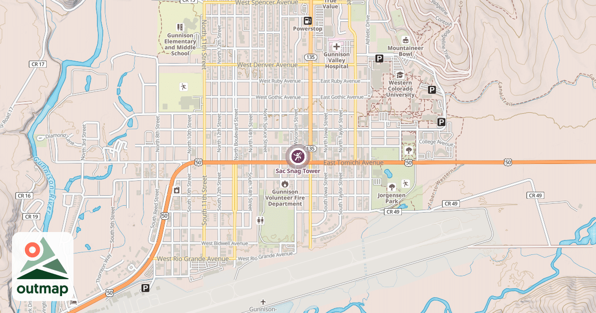 Map of Sac Snag Tower