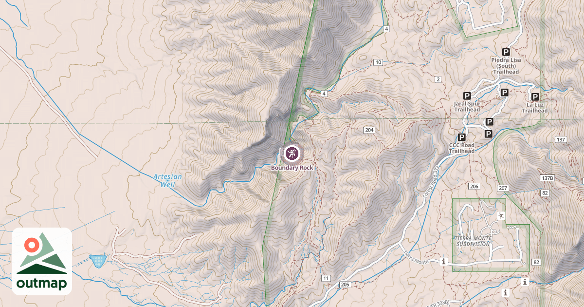 Map of Boundary Rock