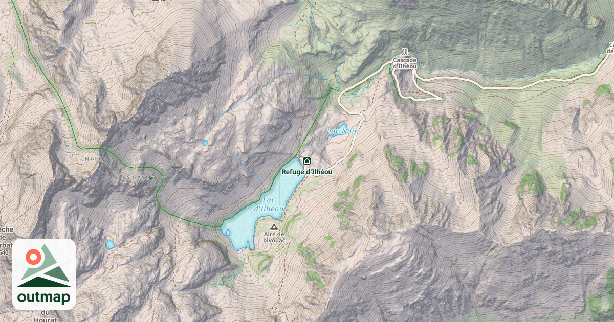 Map of Refuge d'Ilhéou