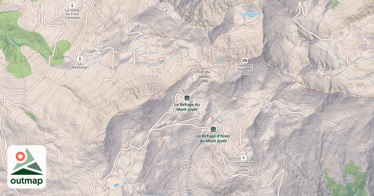 Map of Le Refuge du Mont Jovet