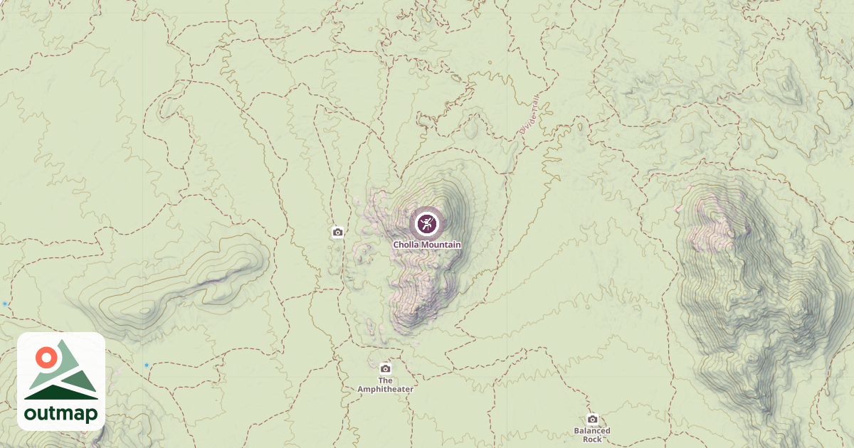 Map of Cholla Mountain