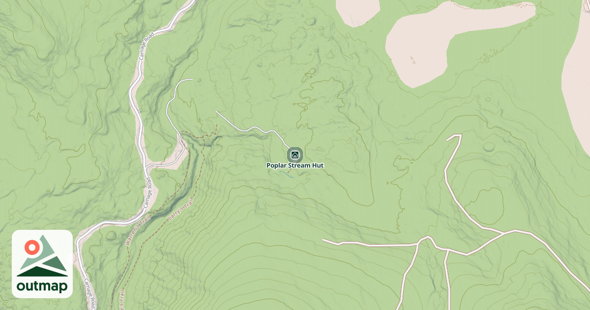 Map of Poplar Stream Hut