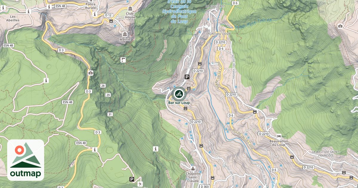Map of Bar sur Loup