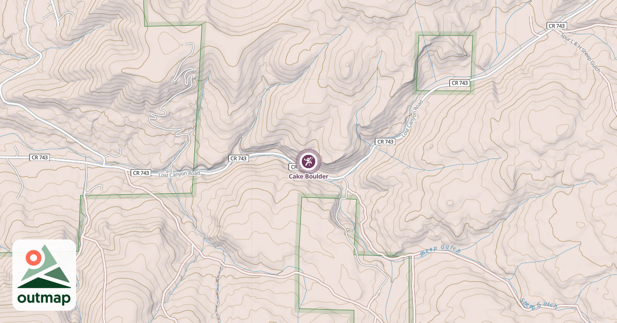 Map of Cake Boulder