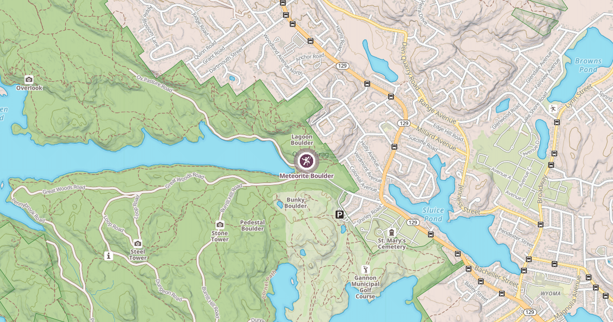Map preview of Meteorite Boulder