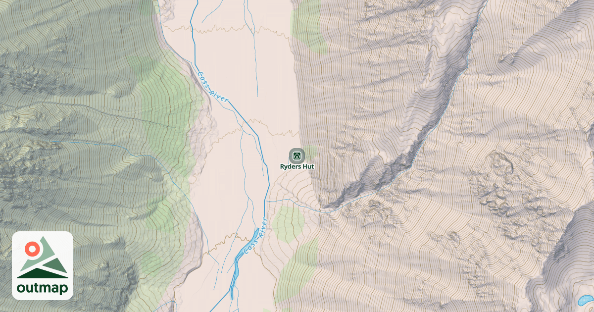 Map of Ryders Hut