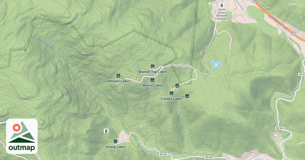 Map of Morris Cabin