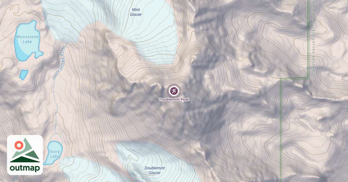 Map of Troublemint Peak