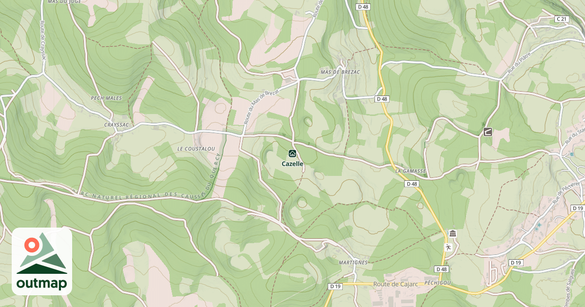 Map of Cazelle