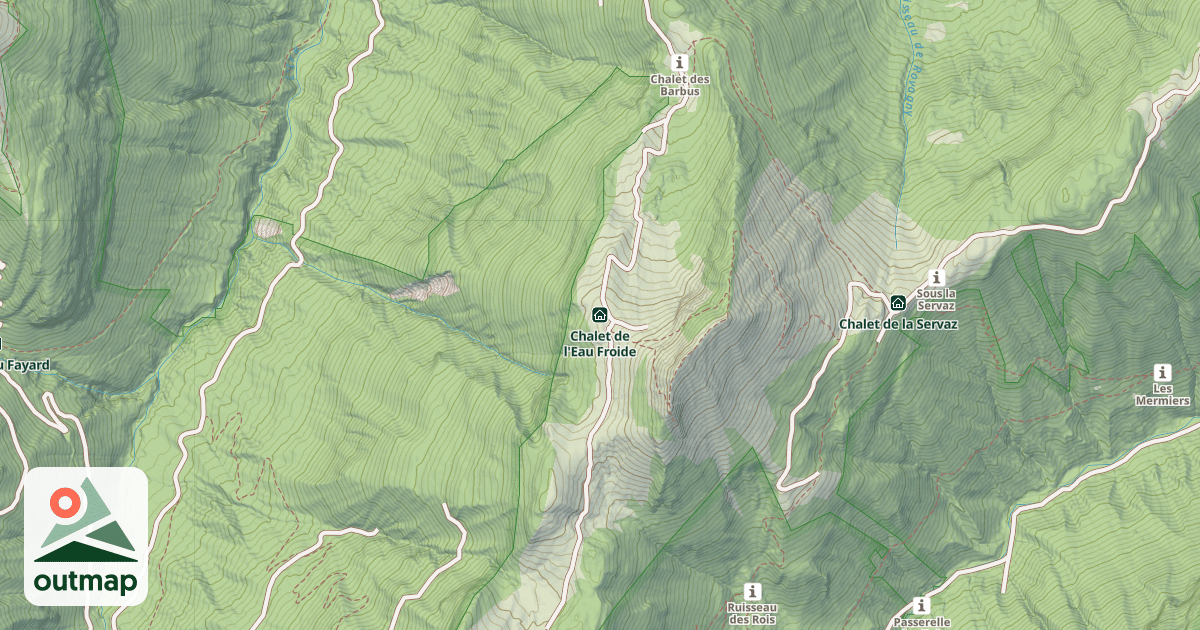 Map of Chalet de l'Eau Froide