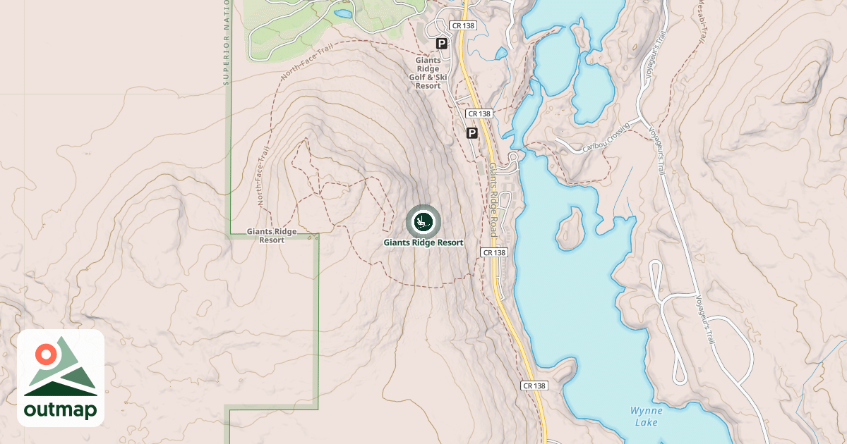 Map of Giants Ridge Resort