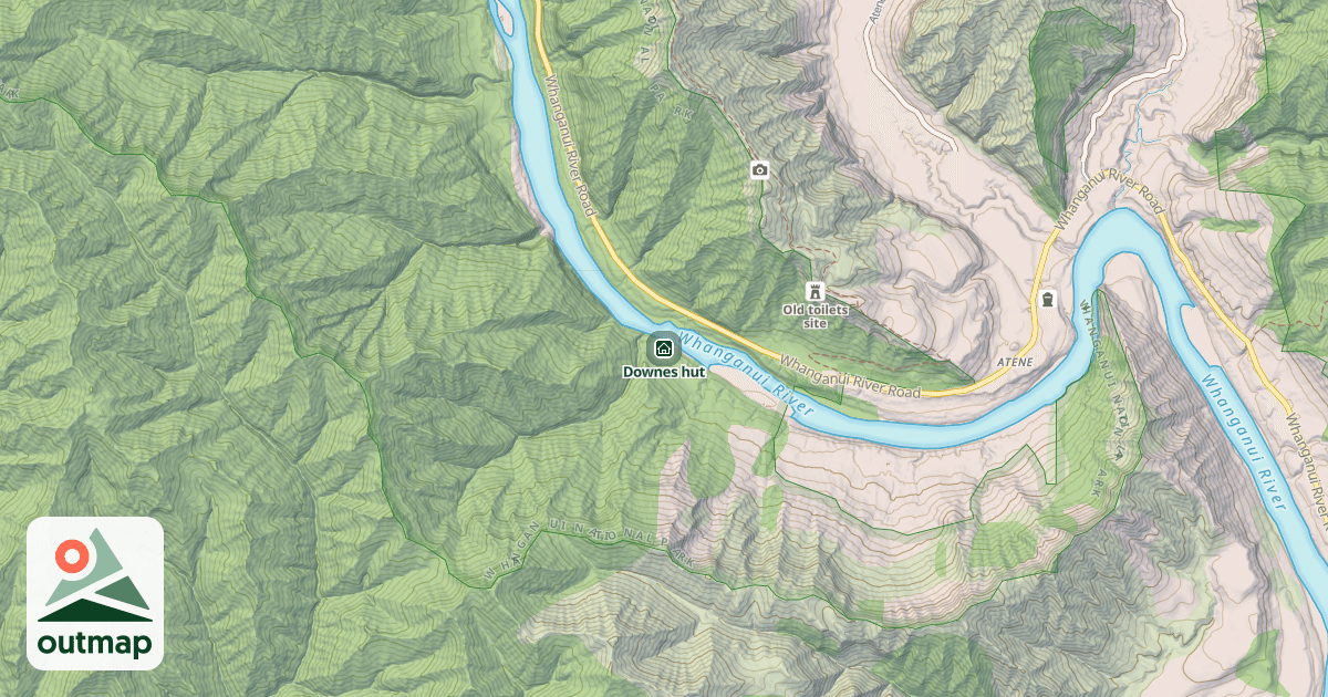 Map of Downes hut