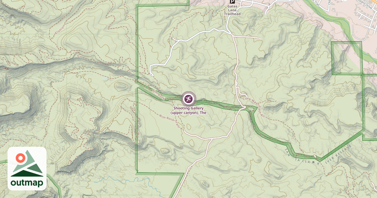 Map of Shooting Gallery (upper canyon), The