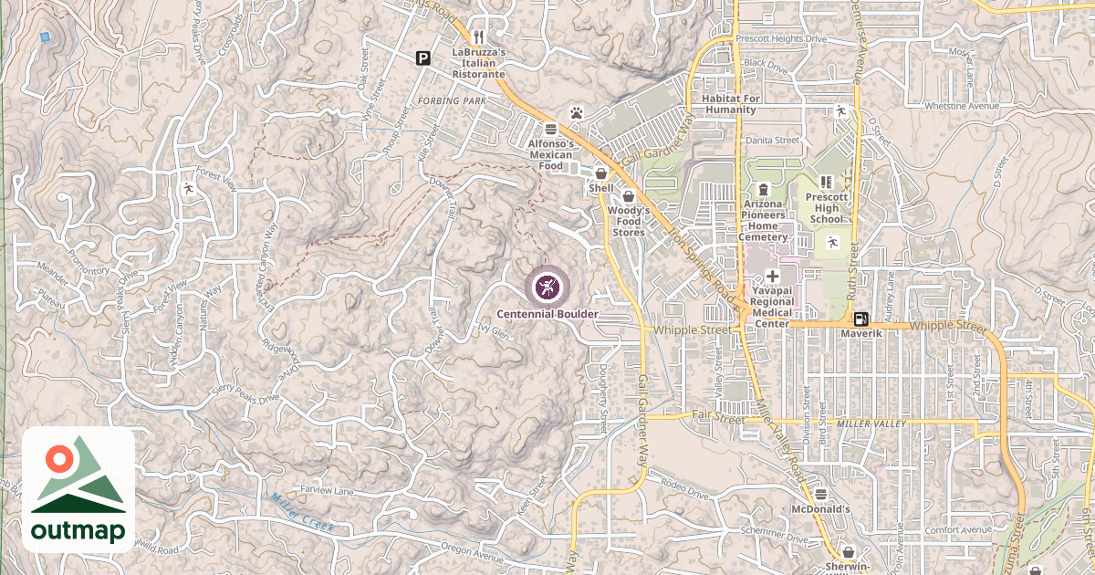 Map of Centennial Boulder