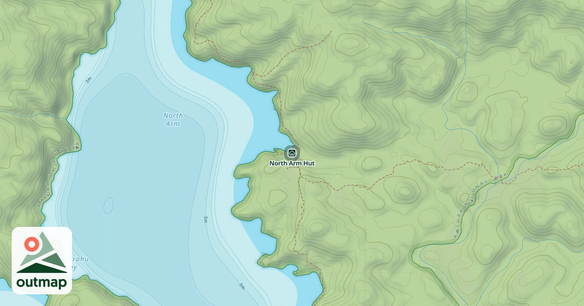 Map of North Arm Hut