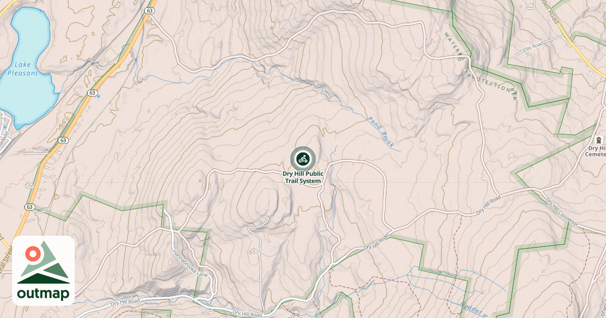 Map of Dry Hill Public Trail System