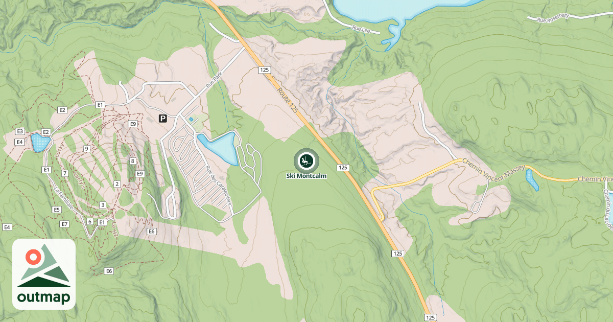 Map of Ski Montcalm