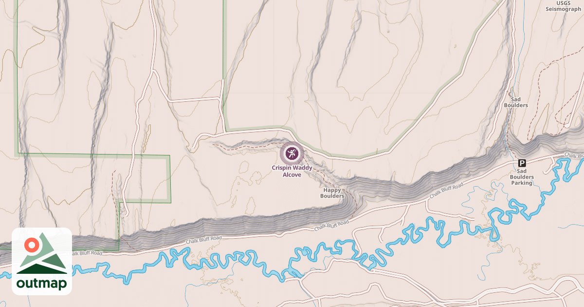 Map of Crispin Waddy Alcove