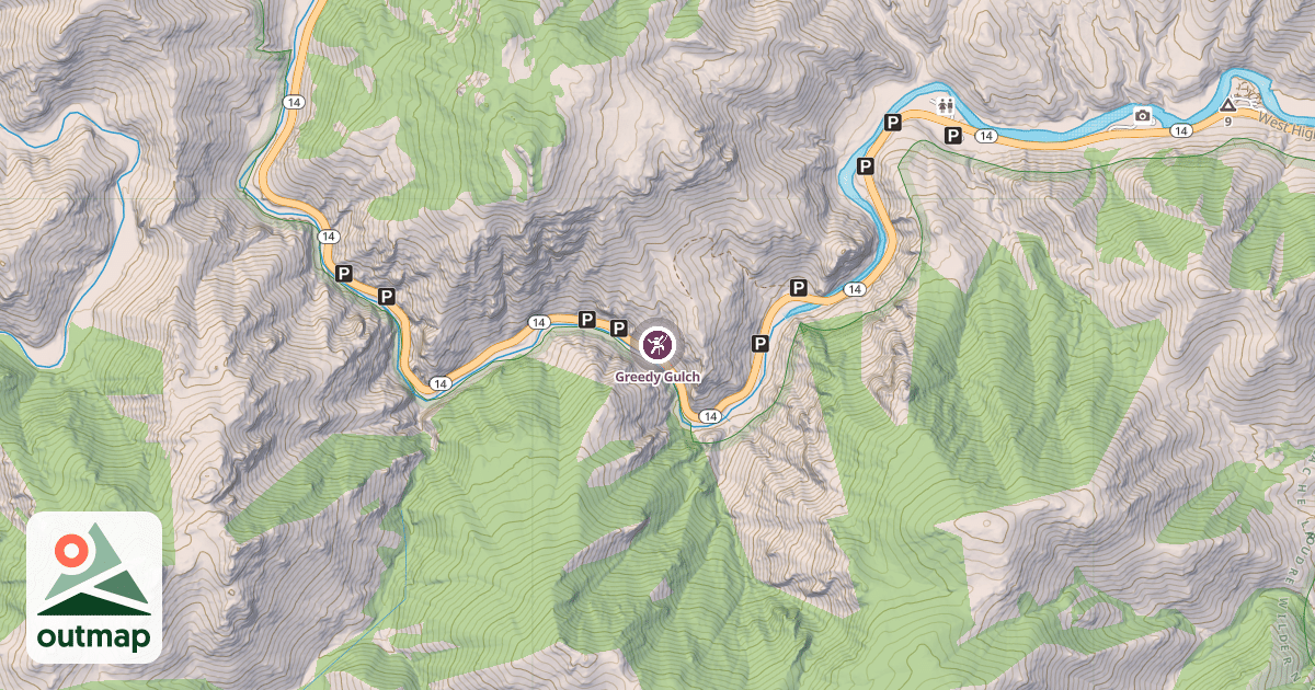 Map of Greedy Gulch
