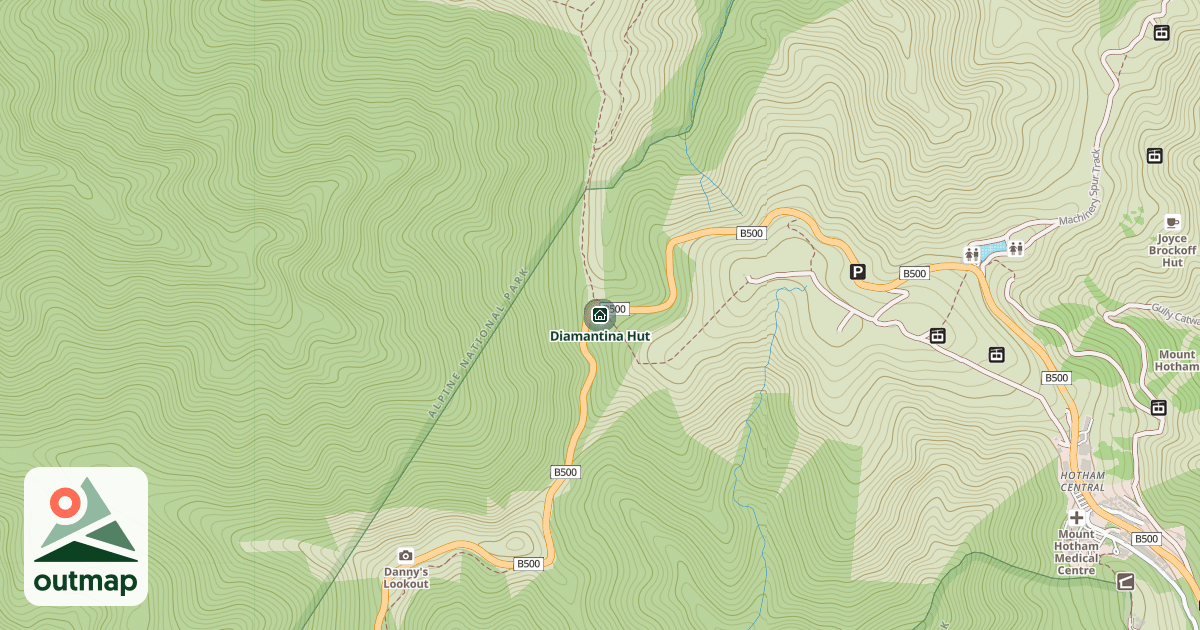 Map of Diamantina Hut
