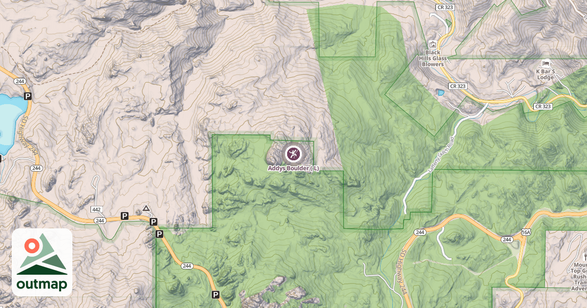 Map of Addys Boulder ( L)
