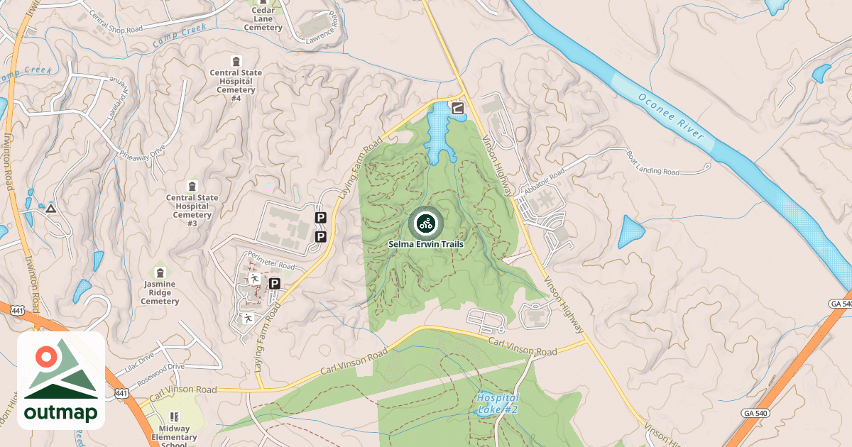 Map of Selma Erwin Trails