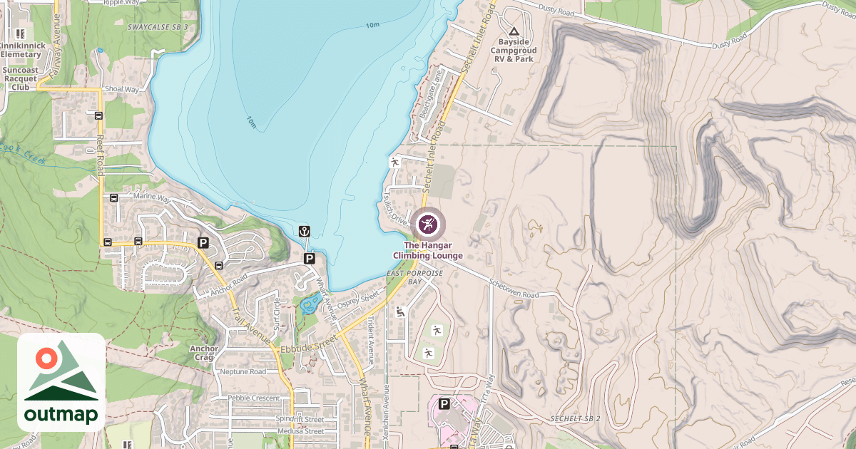 Map of The Hangar Climbing Lounge