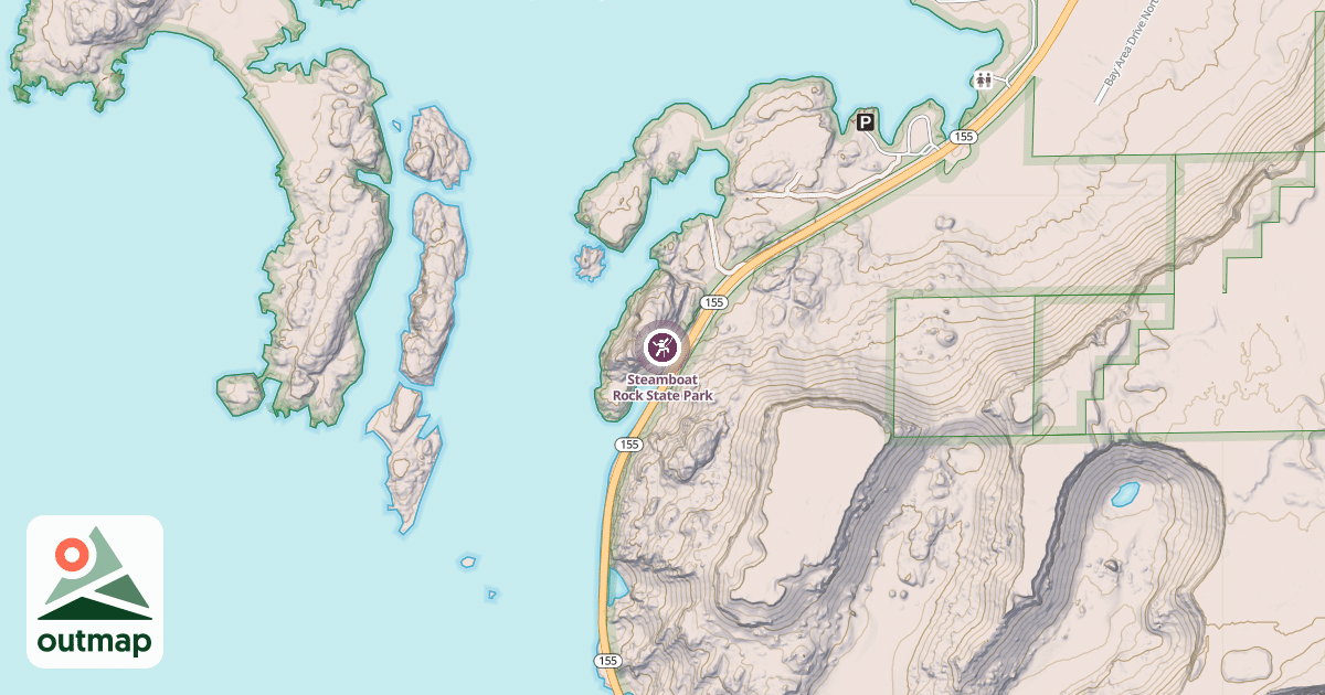 Map of Steamboat  Rock State Park
