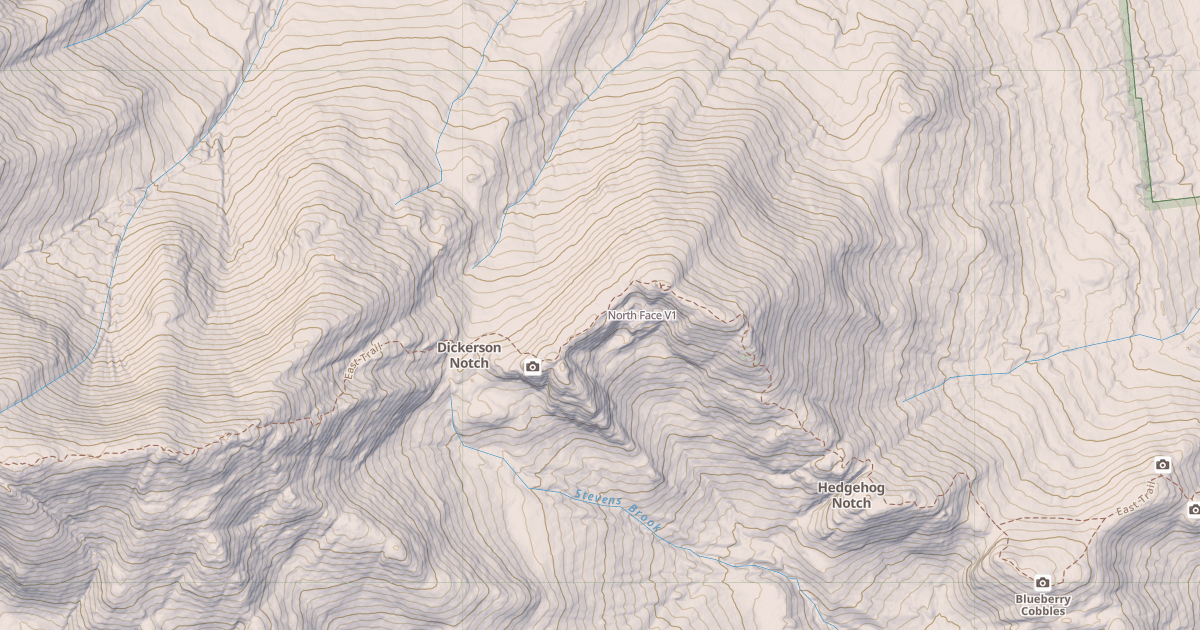 Map preview of North Face