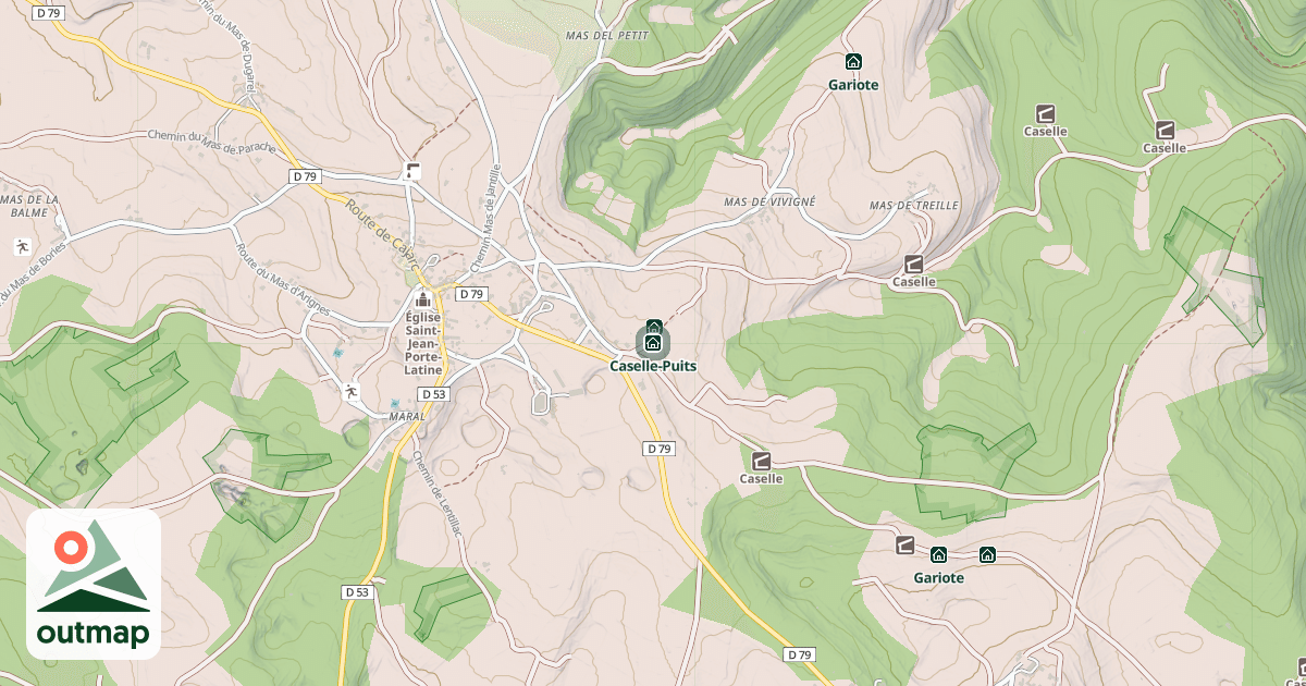 Map of Caselle-Puits