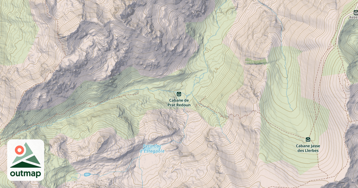 Map of Cabane de Prat Redoun