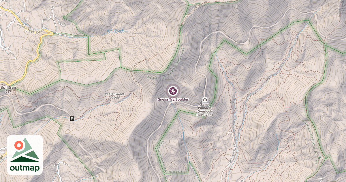 Map of Gneiss Try Boulder