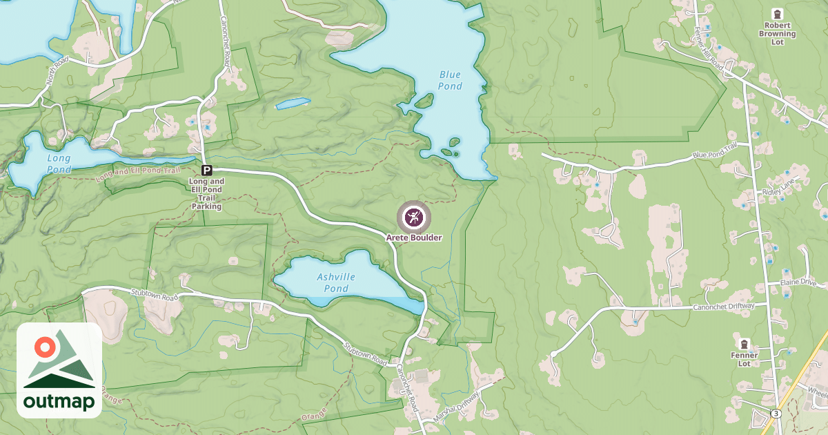 Map of Arete Boulder