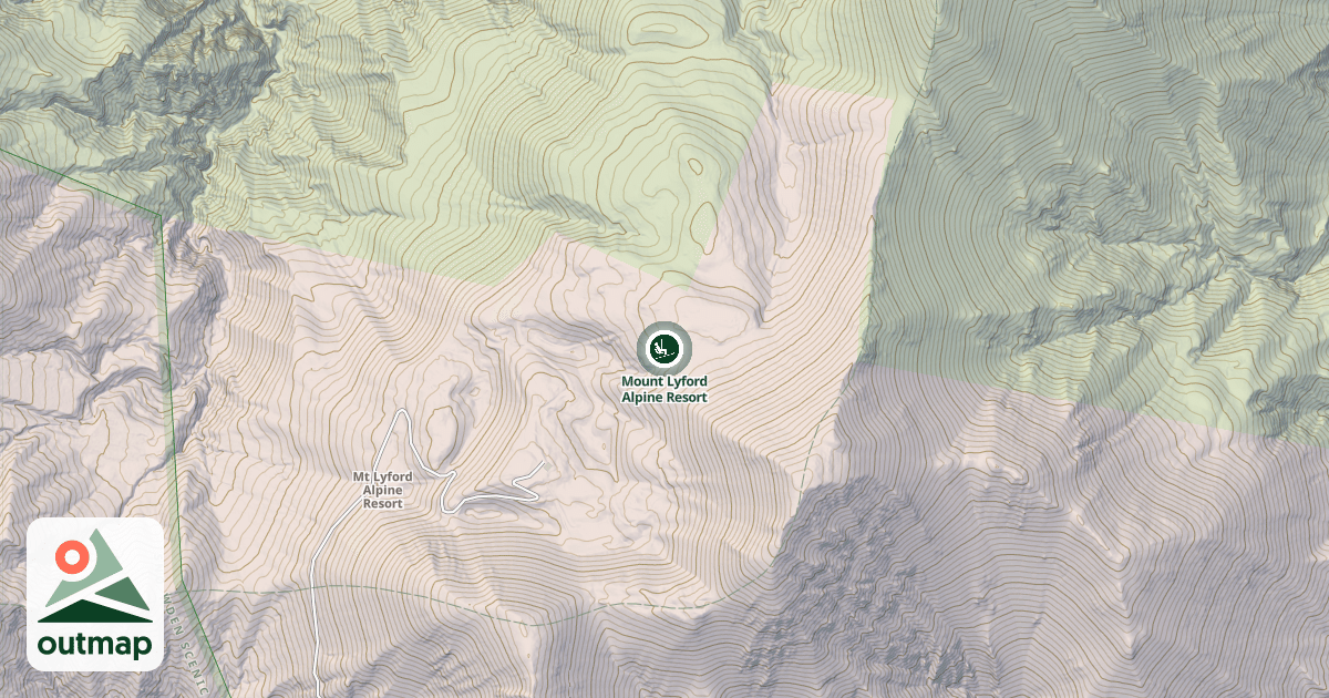 Map of Mount Lyford Alpine Resort