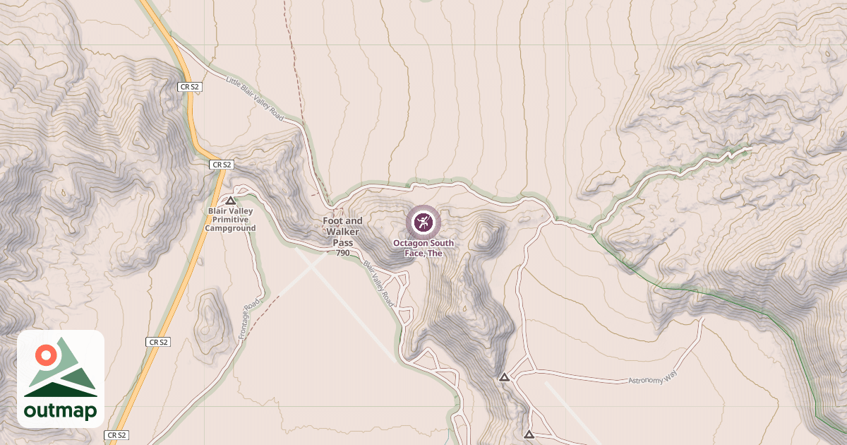 Map of Octagon South Face, The