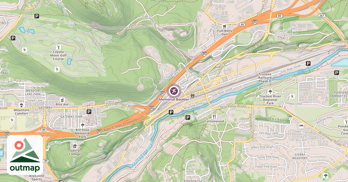 Map of Memorial Boulder