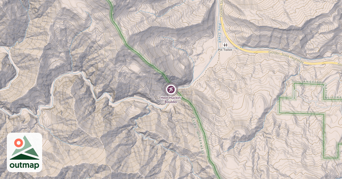 Map of Heel Huckin' Boulder