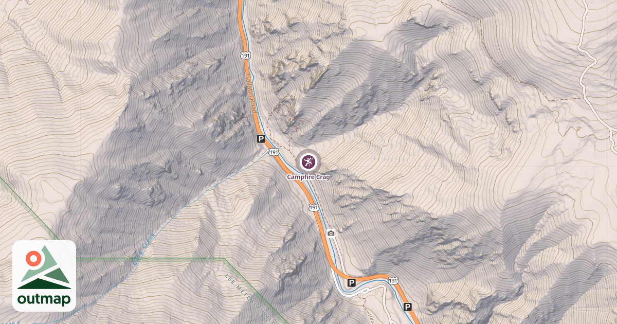 Map of Campfire Crag